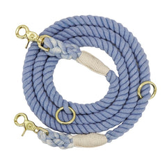 Double Dog Walking Rope with Half-Chain Collar
